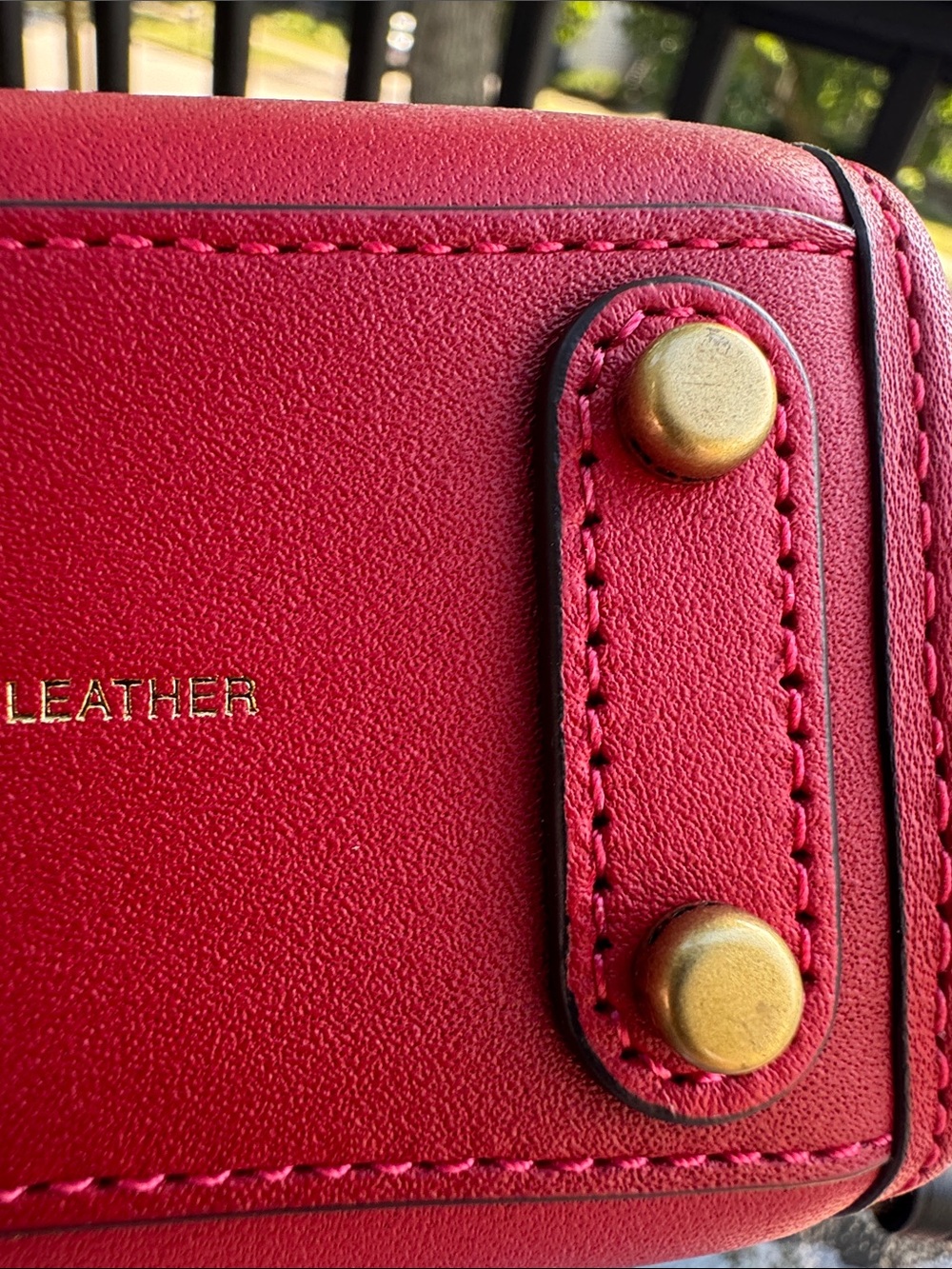 COACH Rogue 12 (tiny) in Glovetanned SMOOTH Brick Red Colorblock NEW, NWOT - Picture 12 of 13